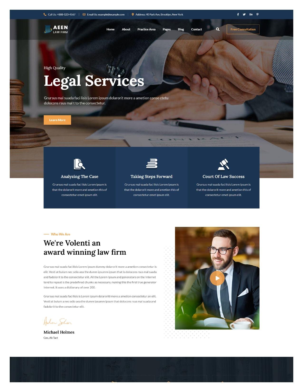 Aeen Law website