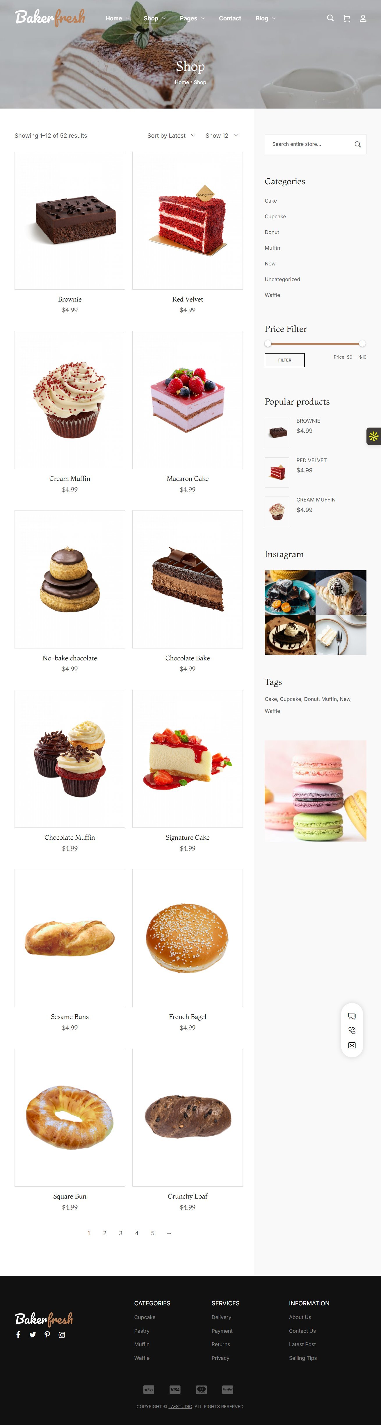 Bakery store website
