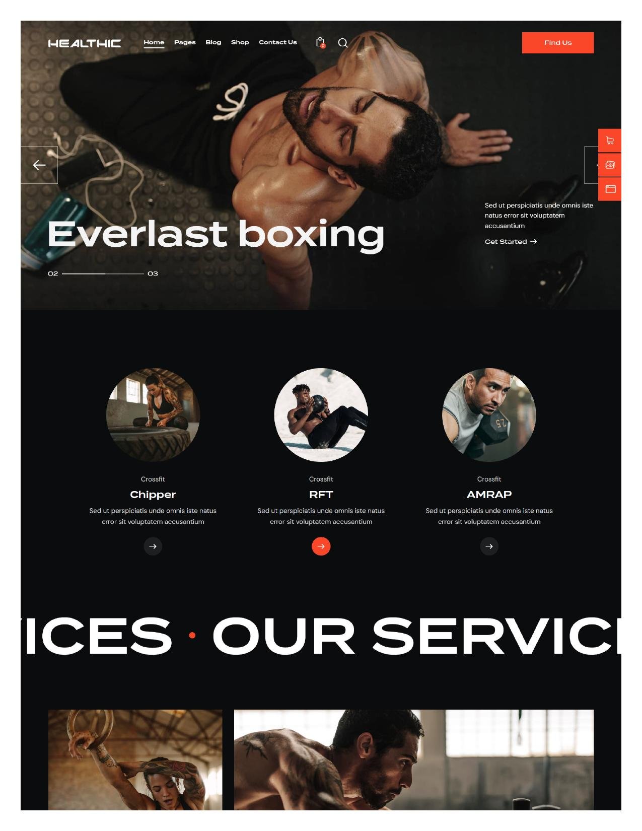 Healthic gym website